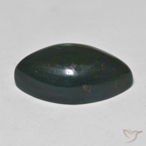 9.67克拉天然鸡血石，榄尖形，不透明