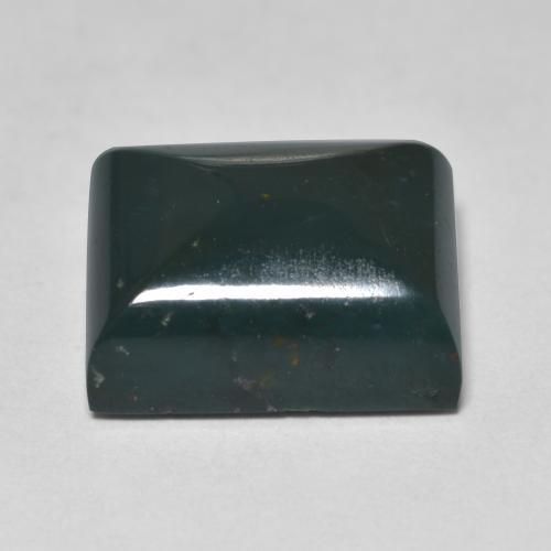 6.92克拉天然绿色血石，长方形切工，12×9.7毫米，不透明