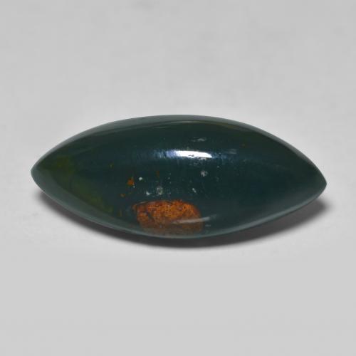 6.71克拉天然绿色血石，马眼形，18.9×8.1毫米，不透明