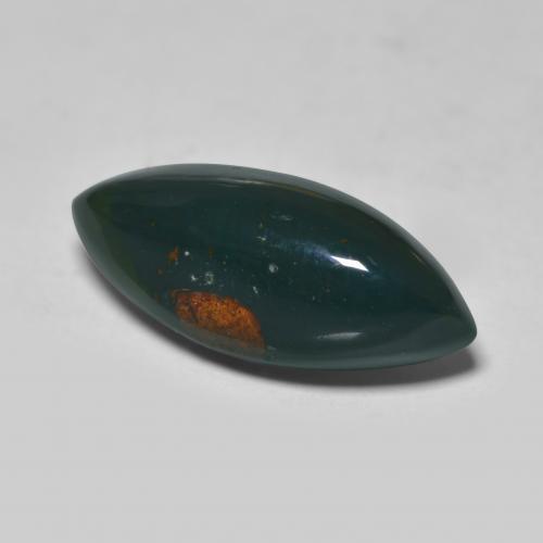 6.71克拉天然绿色血石，马眼形，18.9×8.1毫米，不透明