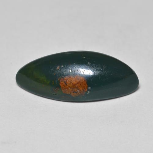 6.71克拉天然绿色血石，马眼形，18.9×8.1毫米，不透明
