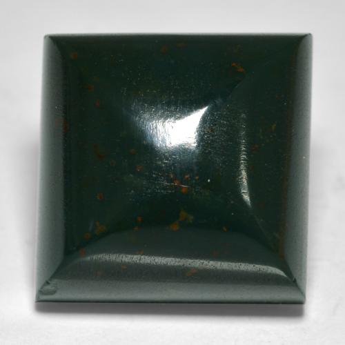 19.49克拉天然绿色血石，方形，15×15毫米，不透明