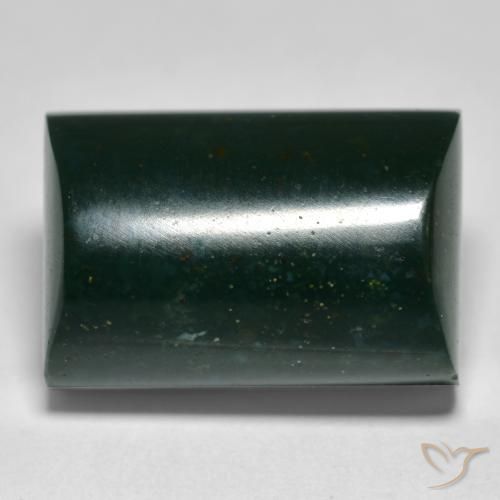14.93ct 天然 森林绿 鸡血石, 狭长方形, 不透明