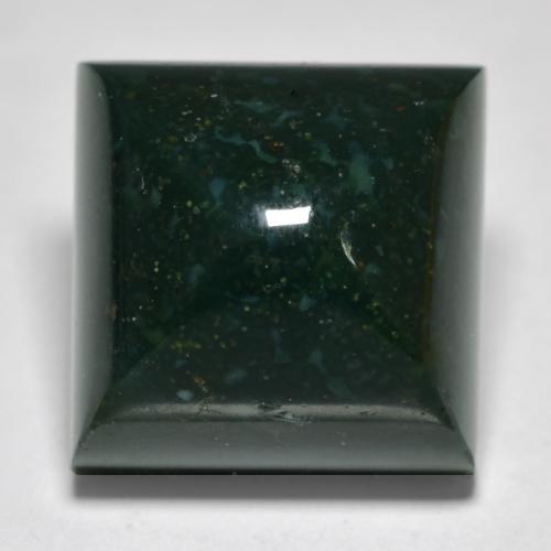 14.70克拉天然绿色血石，方形，12.9×13毫米，不透明