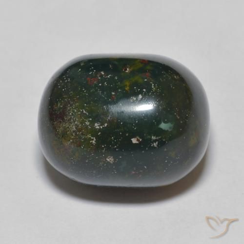 15.81ct 天然 森林绿 鸡血石, 椭圆形, 不透明