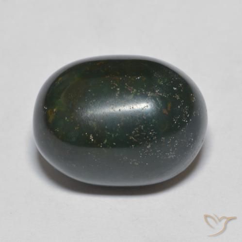 12.54ct 天然 深绿色 鸡血石, 椭圆形, 不透明