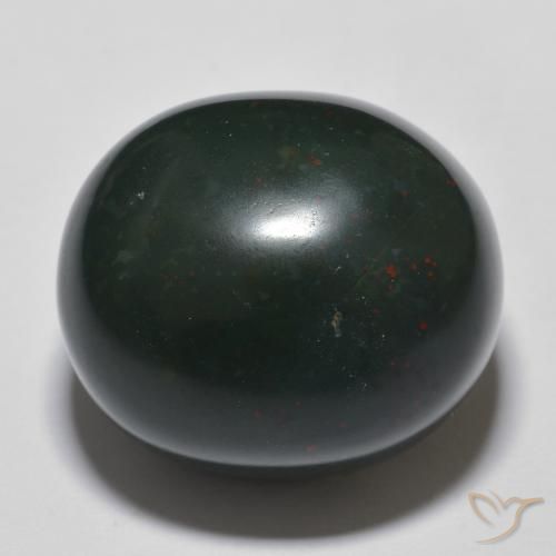 29.31ct 天然 暗绿色 鸡血石, 椭圆形, 不透明