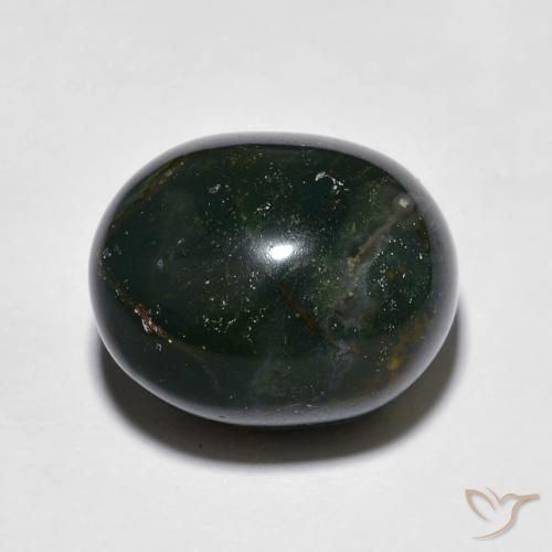 12.81ct 天然 深绿色 鸡血石, 椭圆形, 不透明