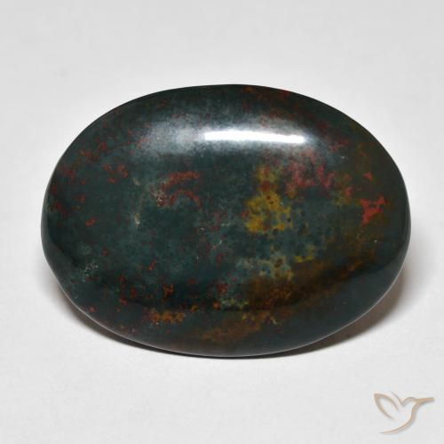 21.16ct 天然 暗绿色 鸡血石, 椭圆形, 不透明