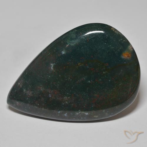 67.25ct 天然 森林绿 鸡血石, 梨形, 不透明
