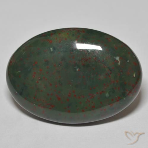 27.94ct 天然 绿配红 鸡血石, 椭圆形, 不透明