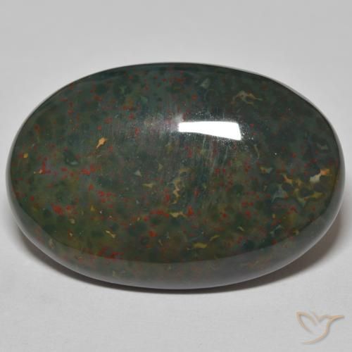 30.21ct 天然 绿配红 鸡血石, 椭圆形, 不透明
