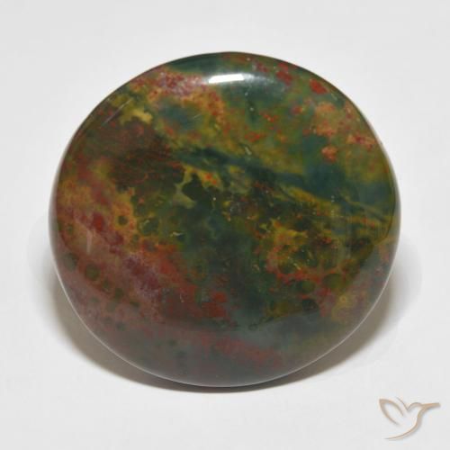 44.58ct 天然 彩色 鸡血石, 圆形的, 不透明