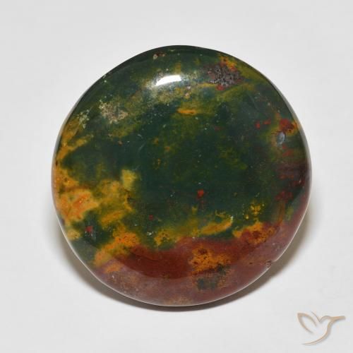 29.37ct 天然 彩色 鸡血石, 圆形的, 不透明