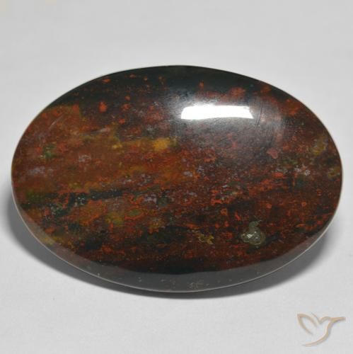 44.08ct 天然 彩色 鸡血石, 椭圆形, 不透明