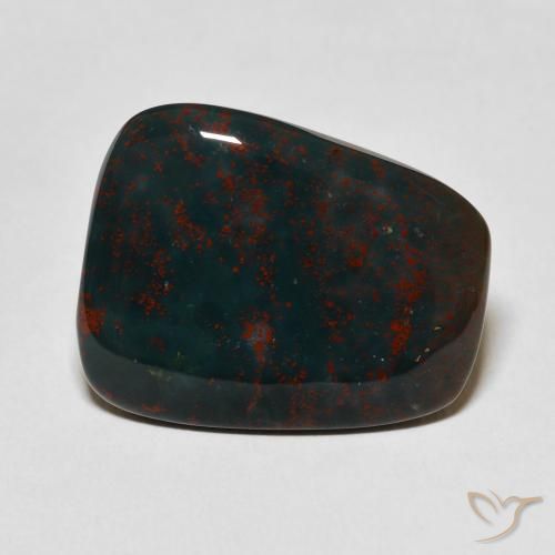 16.09ct 天然 绿色和红色 鸡血石, 花式切割, 不透明