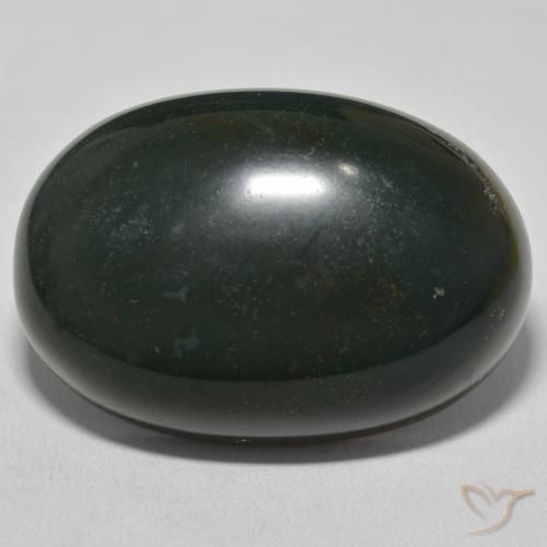55.24ct 天然 深绿色 鸡血石, 椭圆形, 不透明