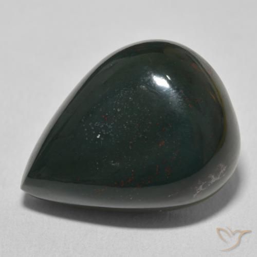 24.30ct 天然 绿色和红色 鸡血石, 梨形, 不透明