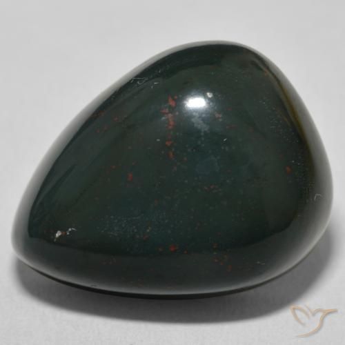 29.36ct 天然 暗绿色 鸡血石, 梨形, 不透明, Photo A