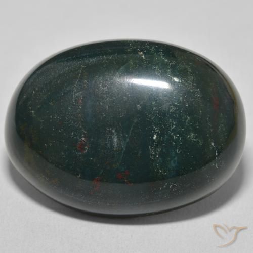 44.03ct 天然 森林绿 鸡血石, 椭圆形, 不透明