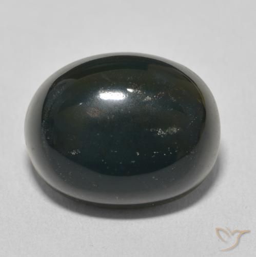 12.03ct 天然 深绿色 鸡血石, 椭圆形, 不透明