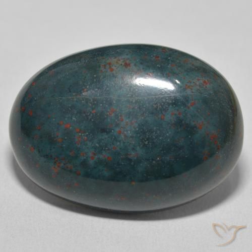 30.84ct 天然 多色绿色 鸡血石, 椭圆形, 不透明