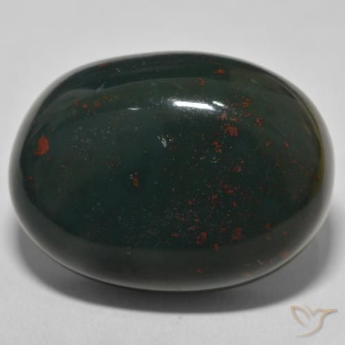 57.49ct 天然 多色绿色 鸡血石, 椭圆形, 不透明