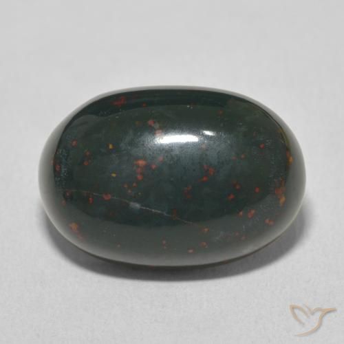 9.32ct 天然 森林绿 鸡血石, 椭圆形, 不透明