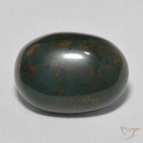 10.28ct 天然 暗绿色 鸡血石, 椭圆形, 不透明