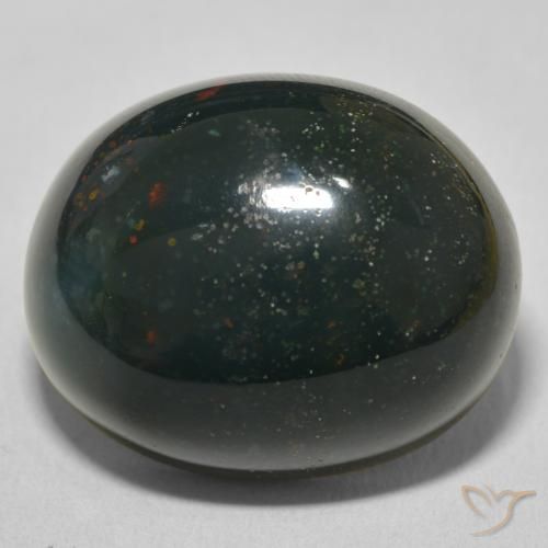 32.86ct 天然 森林绿 鸡血石, 椭圆形, 不透明