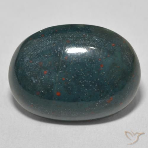 13.24ct 天然 暗绿色 鸡血石, 椭圆形, 不透明
