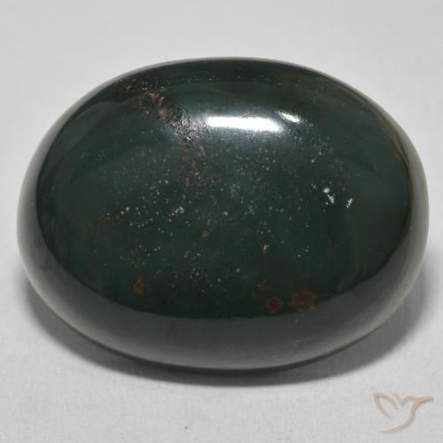 23.59ct 天然 暗绿色 鸡血石, 椭圆形, 不透明