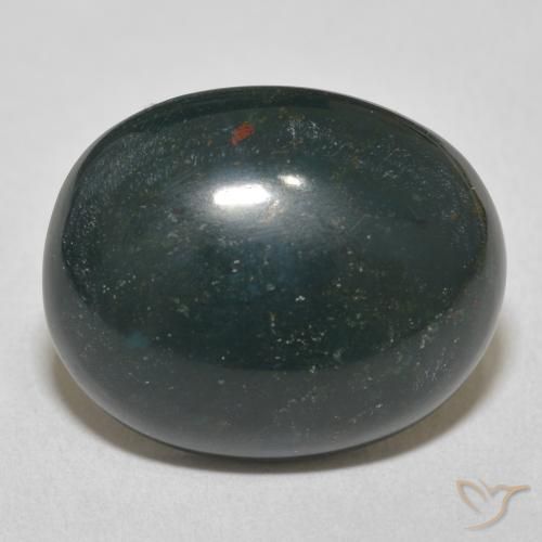 15.20ct 天然 多色绿色 鸡血石, 椭圆形, 不透明