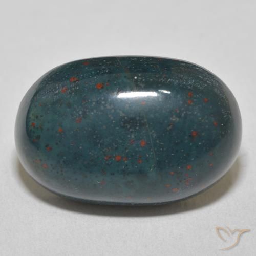 20.93ct 天然 多色绿色 鸡血石, 椭圆形, 不透明