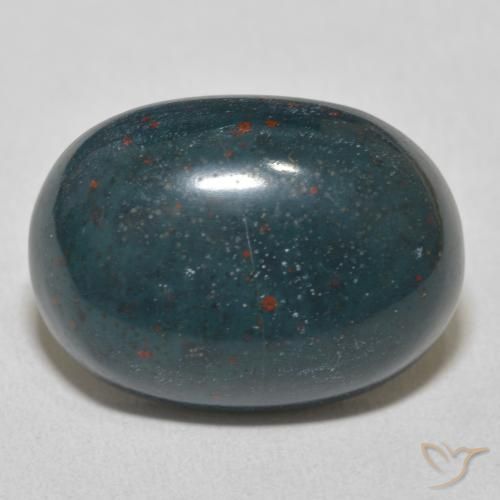 18.39ct 天然 蓝绿色 鸡血石, 椭圆形, 不透明