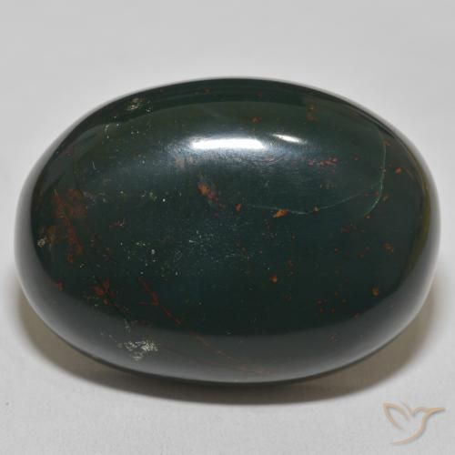102.70ct 天然 暗绿色 鸡血石, 椭圆形, 不透明