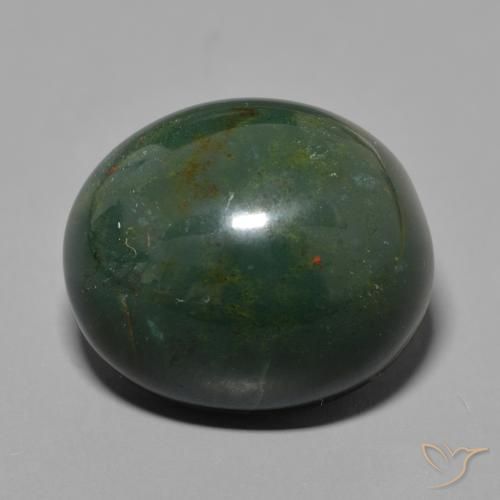 40.68ct 天然 大地绿 鸡血石, 椭圆形, 不透明