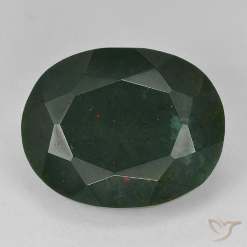 21.50ct 天然 多色绿色 鸡血石, 椭圆形, 不透明
