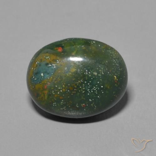 3.32ct 天然 大地绿 鸡血石, 椭圆形, 不透明