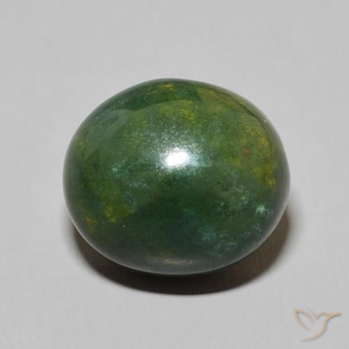 8.75ct 天然 深绿色 鸡血石, 椭圆形, 不透明