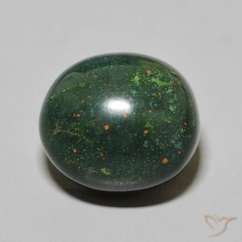 11.19ct 天然 中绿色 鸡血石, 椭圆形, 不透明