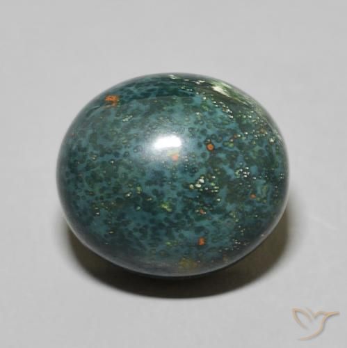 9.08ct 天然 中深绿色 鸡血石, 椭圆形, 不透明