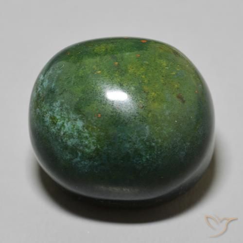 47.84ct 天然 中绿色 鸡血石, 椭圆形, 不透明
