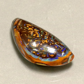 10.16克拉天然多色砾石欧泊，异形，21.4×10.5毫米，不透明
