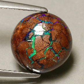 3.75克拉天然砾背蛋白石，圆形切割，不透明