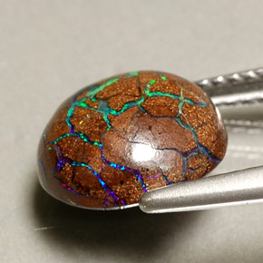 3.75克拉天然砾背蛋白石，圆形切割，不透明