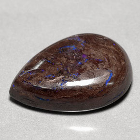14.97克拉天然多色砾石欧泊，梨形，20.2×15.1毫米，不透明