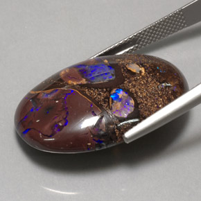 32.09克拉天然砾石欧泊，椭圆形切割，不透明