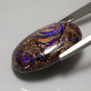 17.91克拉天然砾背蛋白石，椭圆形切割，不透明