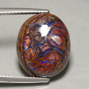 9.88克拉天然砾背蛋白石，椭圆形切割，不透明